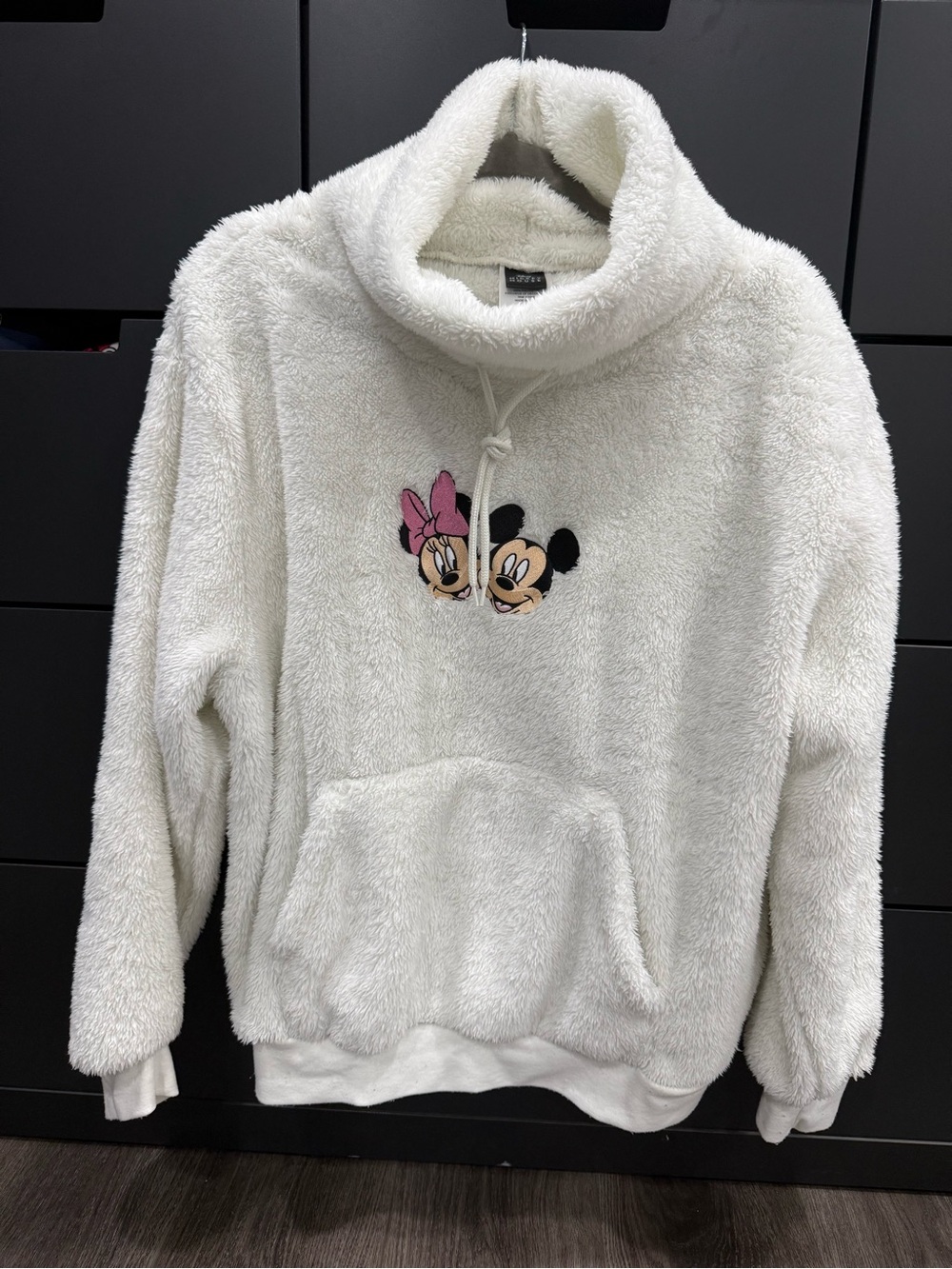 Disney Mickey Mouse Plush White Fuzzy Jacket - 2X